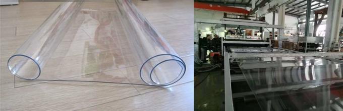 Ligne en plastique dure transparente 350KG H d'extrusion de feuille de PVC 1